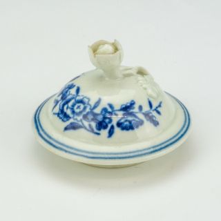 Antique First Period Worcester Porcelain - Blue & White Lid - Useful