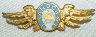 Antique 1902 Sandown Park Horse Racing Club Members Race Badge Victorian No 2378