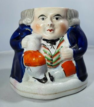 Antique Rare Victorian Staffordshire Toby Jug Character Pot Hand Painted