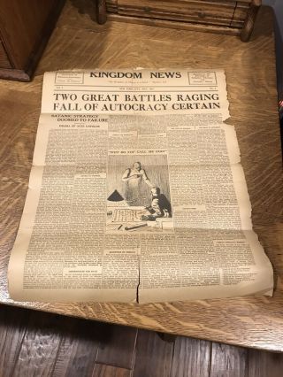 Kingdom News Vol.  1 No.  3,  May 1918 - Ibsa Watchtower Jehovah 
