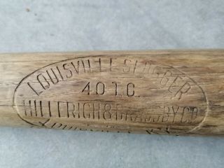 Vintage Louisville Slugger 40 Tc Wood Baseball Bat Ty Cobb Mlb 1916 - 25 Antique