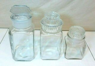 Antique Franklin Caro Gum & Candy General Store Glass Display Jars