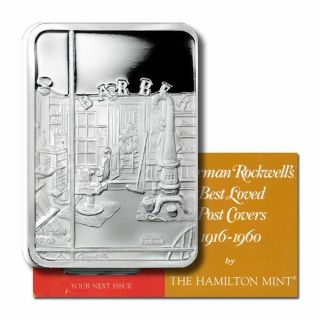 Hamilton Norman Rockwell Best Loved Post Covers 1976 Shuffletons Barber Sho