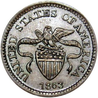 1863 United States Of American Eagle On Union Shield Patriotic Civil War Token