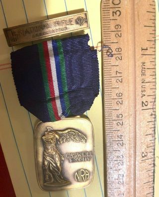 1923 Caswell Trophy Medal Nra National Rifle Association Medal Look