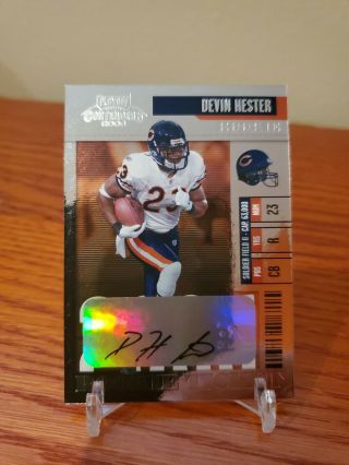 2006 Playoff Contenders Devin Hester Rookie Ticket Auto 165 Rc