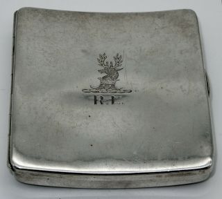 Vintage Sterling Silver Curved Cigarette Case