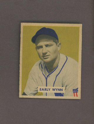 1949 Bowman 110 Early Wynn Cleveland Indians Rc Rookie Hof
