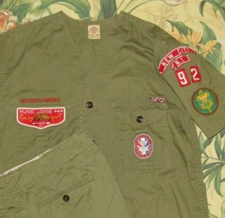 Vtg 60s Boy Scouts Of America Sanforized Uniform Shorts & Shirt Small Waist 33