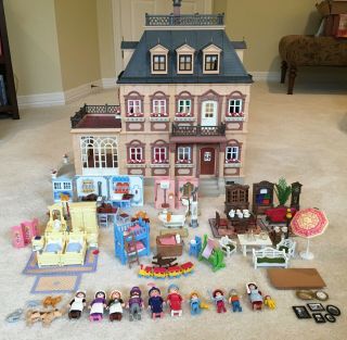 Playmobil Victorian Mansion Dollhouse 5300 Fully Loaded With Furniture