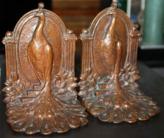 Antique Solid Bronze Art Deco Bookends By Weidlich Brothers 641