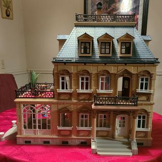 Playmobil Victorian Mansion Dollhouse 5300 With People & Furniture Vgc Playskool