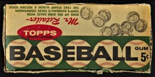 Empty 1962 Topps Baseball Pack Display Box Wax