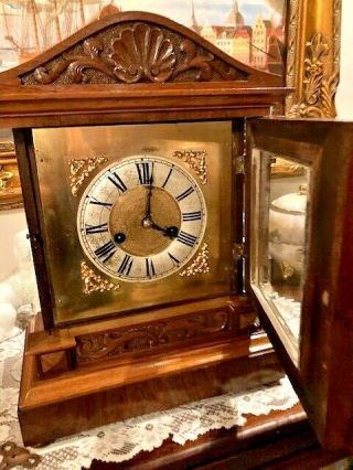 HAC 1890 ' S Hamburg Antique Mantle Clock Petite Sonnerie Clock Repeater 14 Day NR 2
