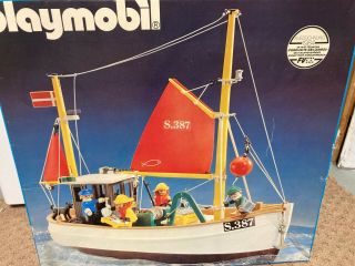 Playmobil 3551 Vintage Susanne S.  387 Fishing Boat 1984 Near complete 2