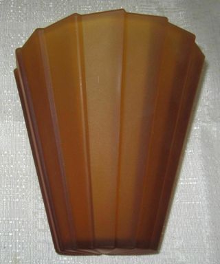 Williamson Beardslee Art Deco Slip Shade Lamp Globe Replacement Amber Glass