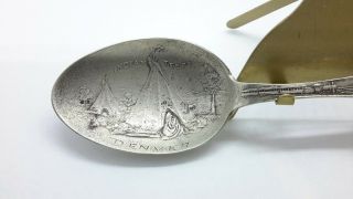 Antique Native American Indian Teepe Sterling Silver Spoon Denver Colorado 2