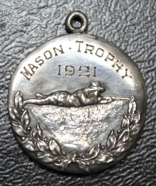 1921 Mason Trophy Shooting Medal -.  925 Silver - Canada - “n.  M.  S.  J.  C.  Annesley "