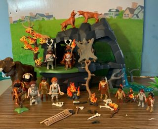 Playmobil Caveman / Stone Age / Prehistoric Playset 5104 5100 4592 5102 Euc