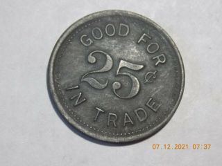 Calif.  Token - SKYWAY CAFE / SAN FRANCISCO / AIRPORT / GF 25¢ IT - Unlisted 2