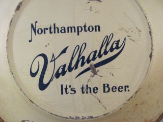 Antique Adv Tin Vienna Art Portrait Plate Northampton Valhalla Beer Pa 10 "