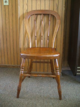 Vi Ntage " Tell City " Indiana Small Hardrock Maple Chair Andover Finish 33 1/2