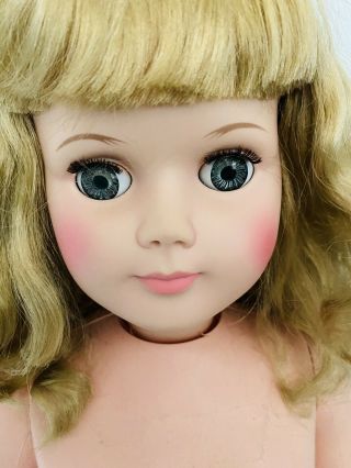 Vintage Eegee 28” Tall Walker Plastic Doll Sleepy Eyes