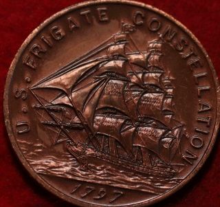 Uncirculated 1797 U.  S.  Frigate Constellation 1st U.  S Navy Ship Medal