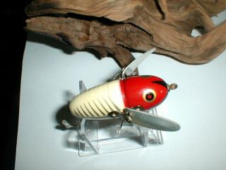 Heddon Crazy Crawler,  White/silver Shore Minnow With Red Head,  Gold Eyes