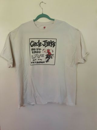 Vintage Circle Jerks T - Shirt,  Live At The Fillmore From 1982.  Xxxl