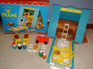 Vintage 1974 Fisher Price 990 Play Family A - Frame House Box Complete