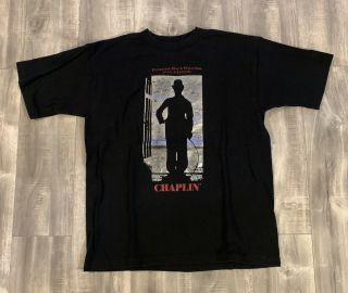 Vintage 90s Chaplin Movie Graphic Tee Shirt Size Large