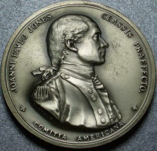John Paul Jones Revolutionary War Naval Hero High Relief Comitia Americana Medal