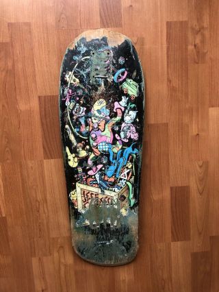 Jeff Grosso Vintage Skateboard Deck Santa Cruz Og Toy Box
