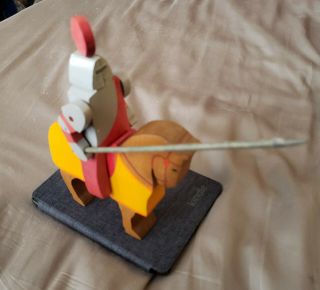 RARE Kinderkram Wooden Jousting Knights and Horses,  European Waldorf Toy 2
