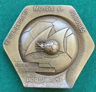 Rare Bronze Medal Of 1991 Vi Junior Football World Championship
