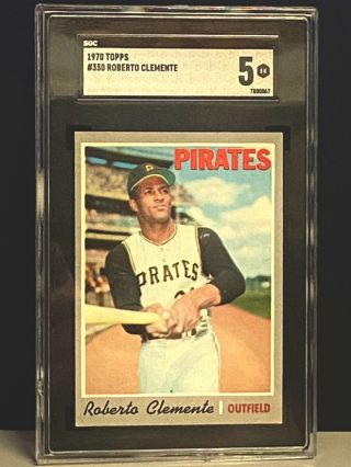 1970 Topps Roberto Clemente 350,  Sgc 5,  Solid Card,  Well Centered And.