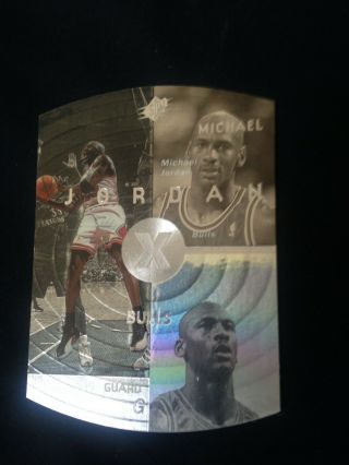 Rare Michael Jordan 1997 - 98 Upper Deck Spx Silver/black Die Cut Holo 6 Card