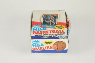1986 Fleer Basketball Empty Wax Display Box 3
