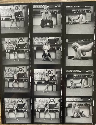 Vintage Bunny Yeager Nude Model Full Contact Sheet,  Photos From Yeager Archive 6