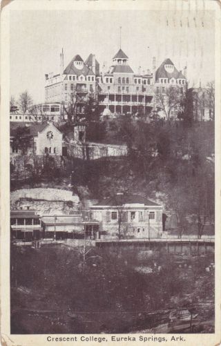 1933 Antique Postcard Crescent Girls College (hotel) Eureka Springs Arkansas