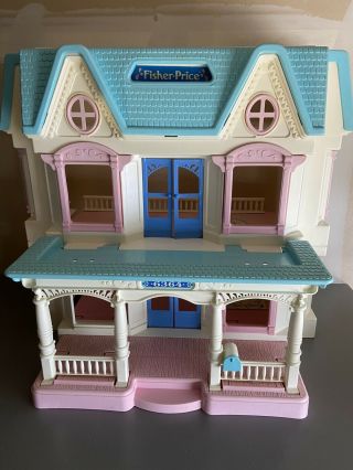 Fisher Price Dream Doll House 6364 Vintage 1993 Foldable Fisher - Price