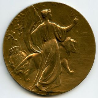 Belgium 1905 75 Years Of Independence Leopold Ii Bronze Medal By Devreese