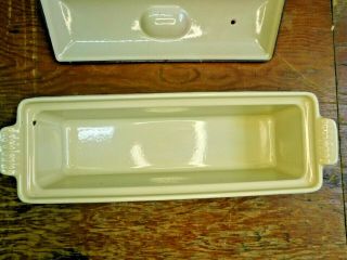Made In France LE CREUSET BURGUNDY CAST IRON PATE TERRINE LOAF PAN RED 3