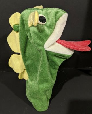 Baby Einstein Bard Dragon Hand Puppet Green 11in Soft Material Pre - Disney Velux