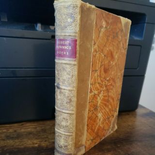 1896 Antique Poetry Book: Robert Browning 