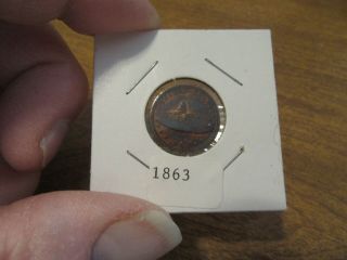 1863 Civil War Token Die 234/.  431 R - 6 Capital Building Army And Navy