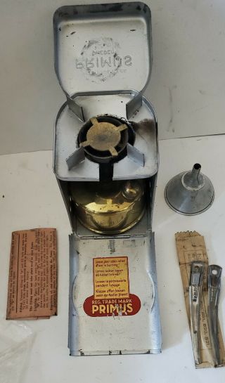 Vintage Primus No.  71 Camp Gas Stove☆original Case,  Tools,  Instructions☆vg Cond