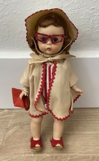 Vintage Madame Alexander Wendy? Alexander - Kins 7.  5” Doll W/ Tagged Red Outfit