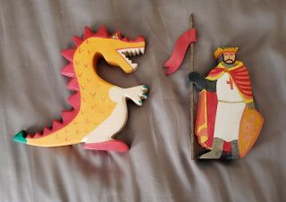 Rare Kinderkram Richard Lionheart,  Holztiger Dragon,  Wooden European Waldorf Toy